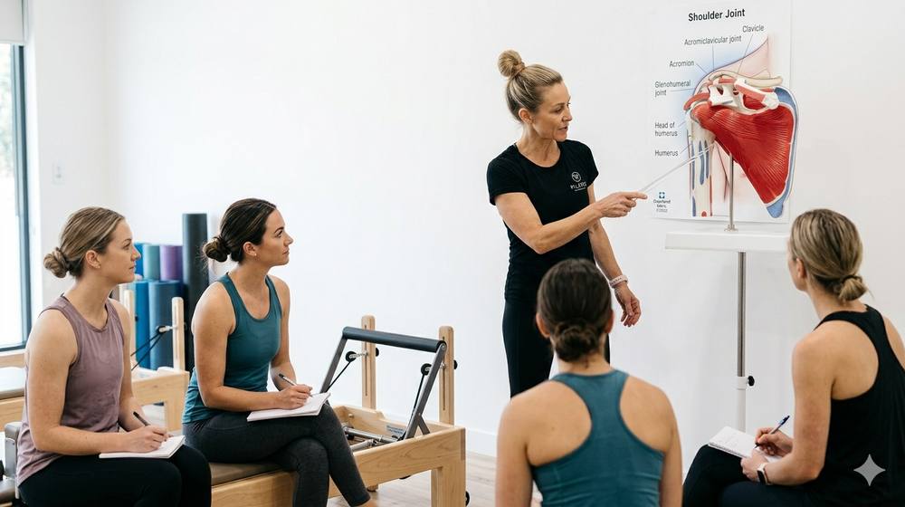 Cover image: shoulder anatomy pilates instructors